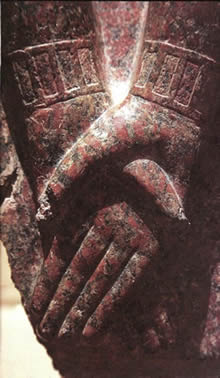 Фрагмент скульптурной группы в храме Рамсеса III. Мединет Абу