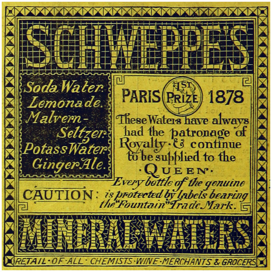 SCHWEPPES MINERAL-WATERS (1883)