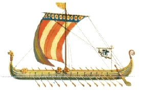    военный корабль викингов