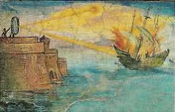По преданию Архимед сжег вражеские корабли с по­мощью зеркал. Но как ему это удалось - неизвестно