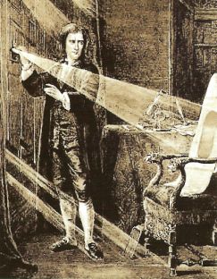 В 1666 году Ньютон открыл явление дисперсии света