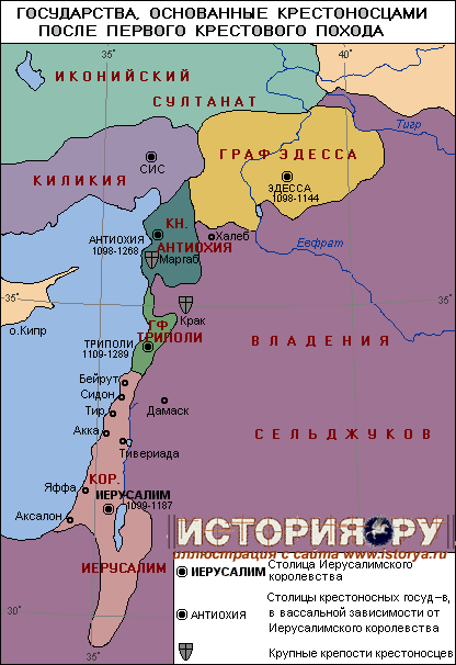 государства, основанные крестоносцами после первого крестового похода